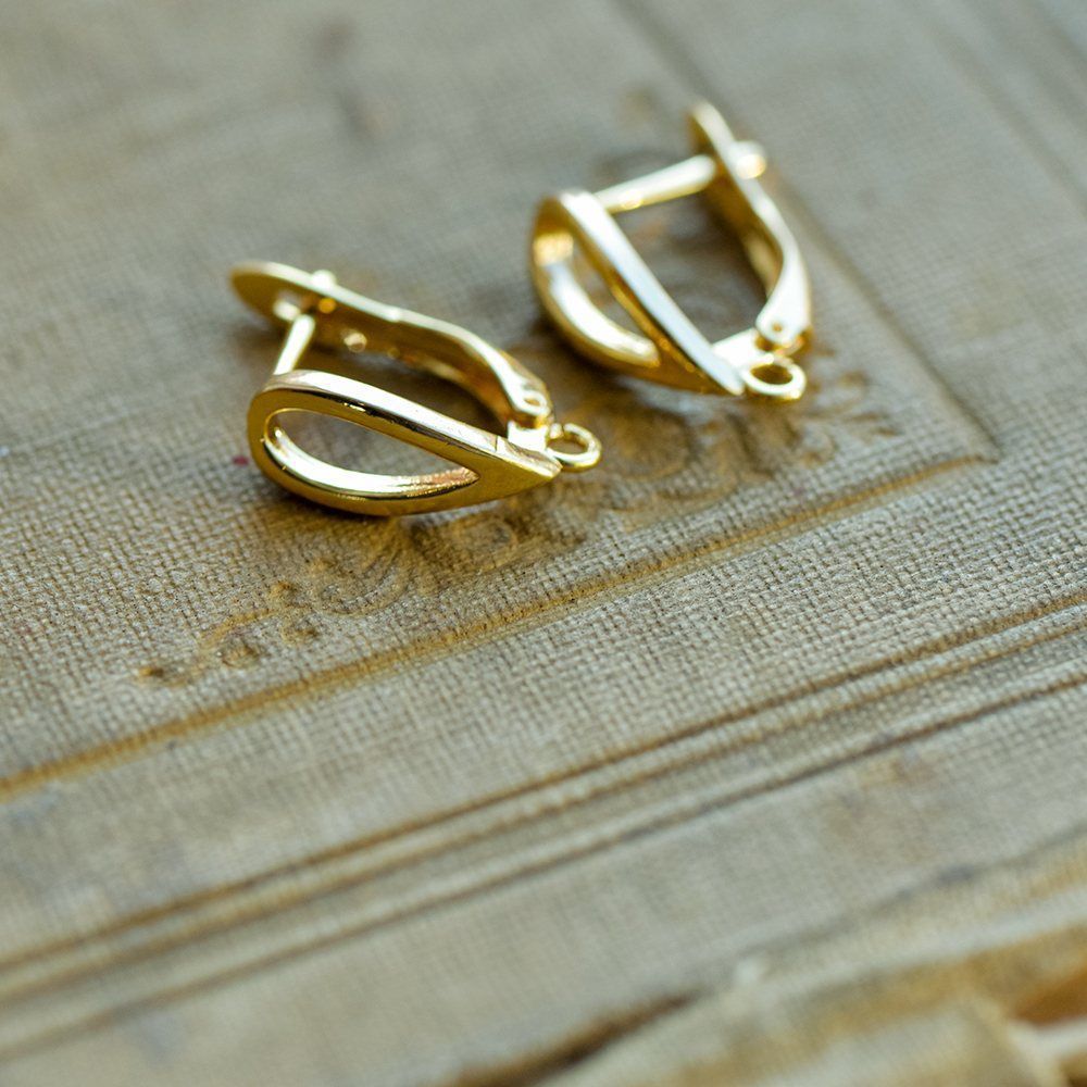 швензы "петля", покрытие позолота, 19x13.5x6 мм 