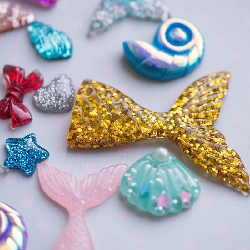 кабошон из смолы "гламур", цветовой и размерный микс