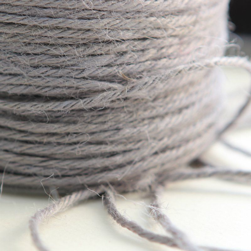 шнур конопляный, цвет серый, 2 мм (уп 5 м)