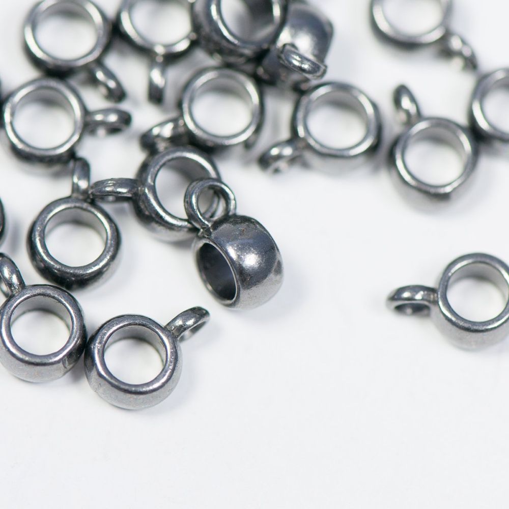 бейл "бочонок", цвет черный, 9x6x4 мм