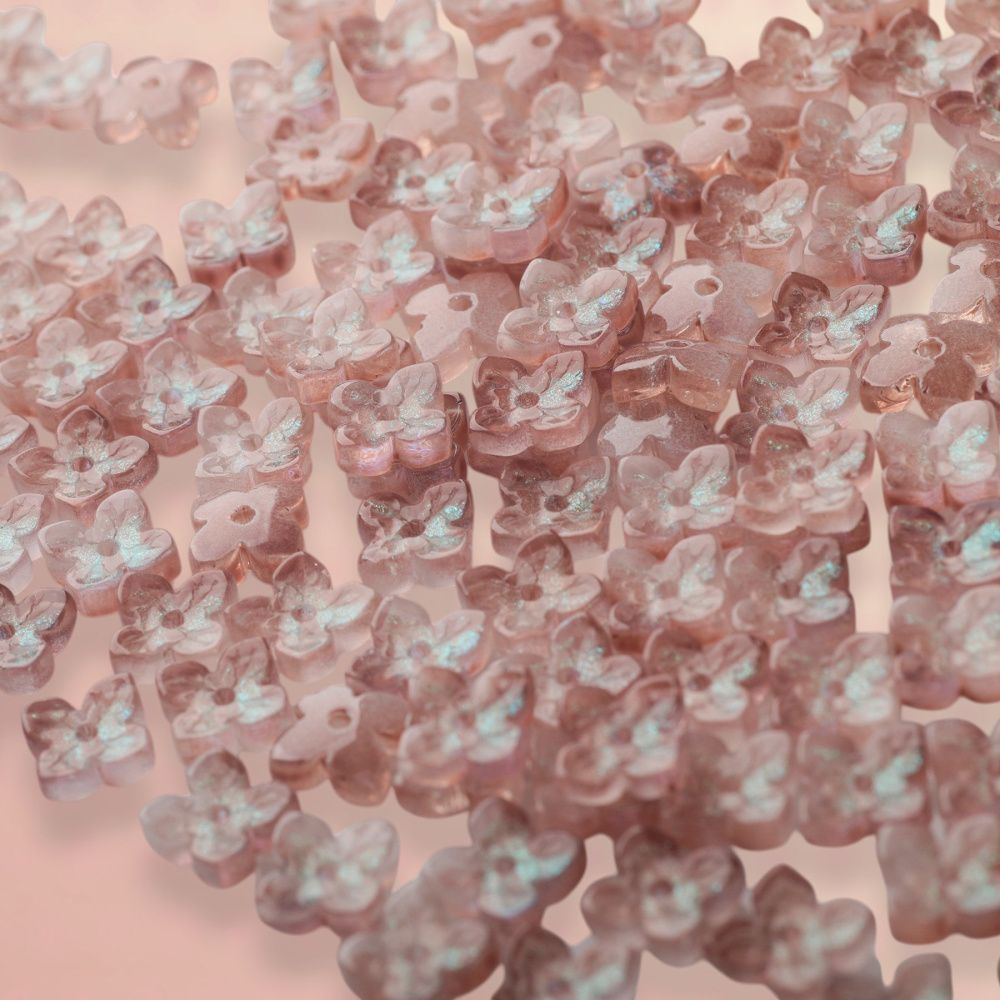 бусина "вероника", стекло, цвет карамельный, 10x10x3.5 мм