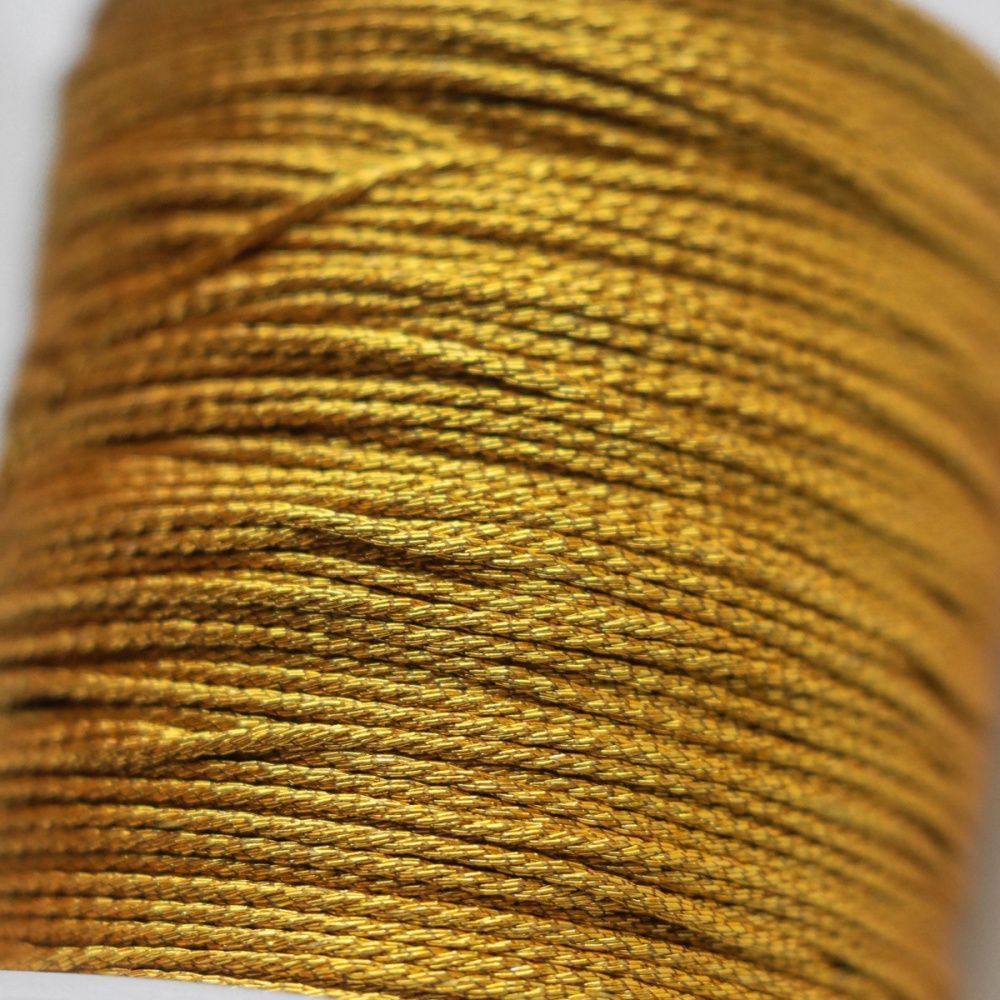 нить металлик витая, цвет золото, 0.8 мм, 25 м