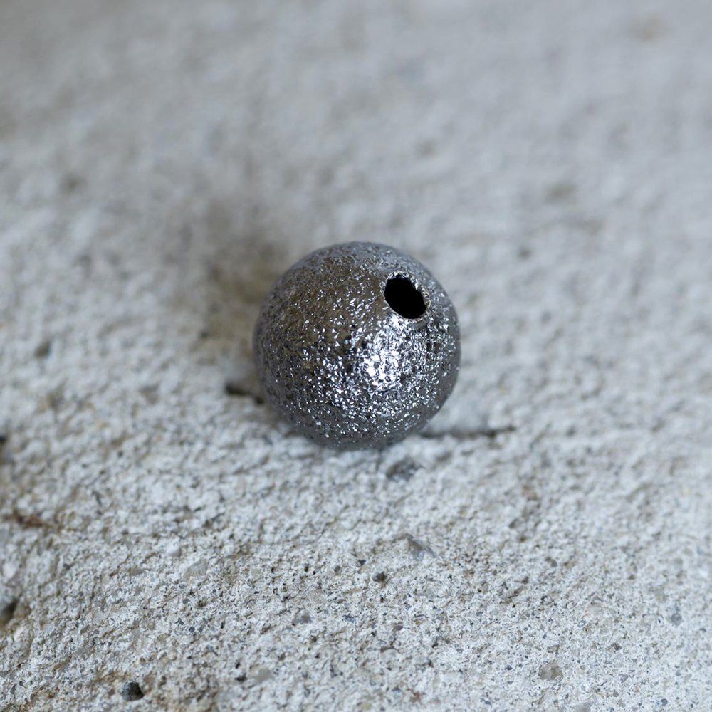 бусина, металл "звездная пыль" 8, цвет черный, 8 мм