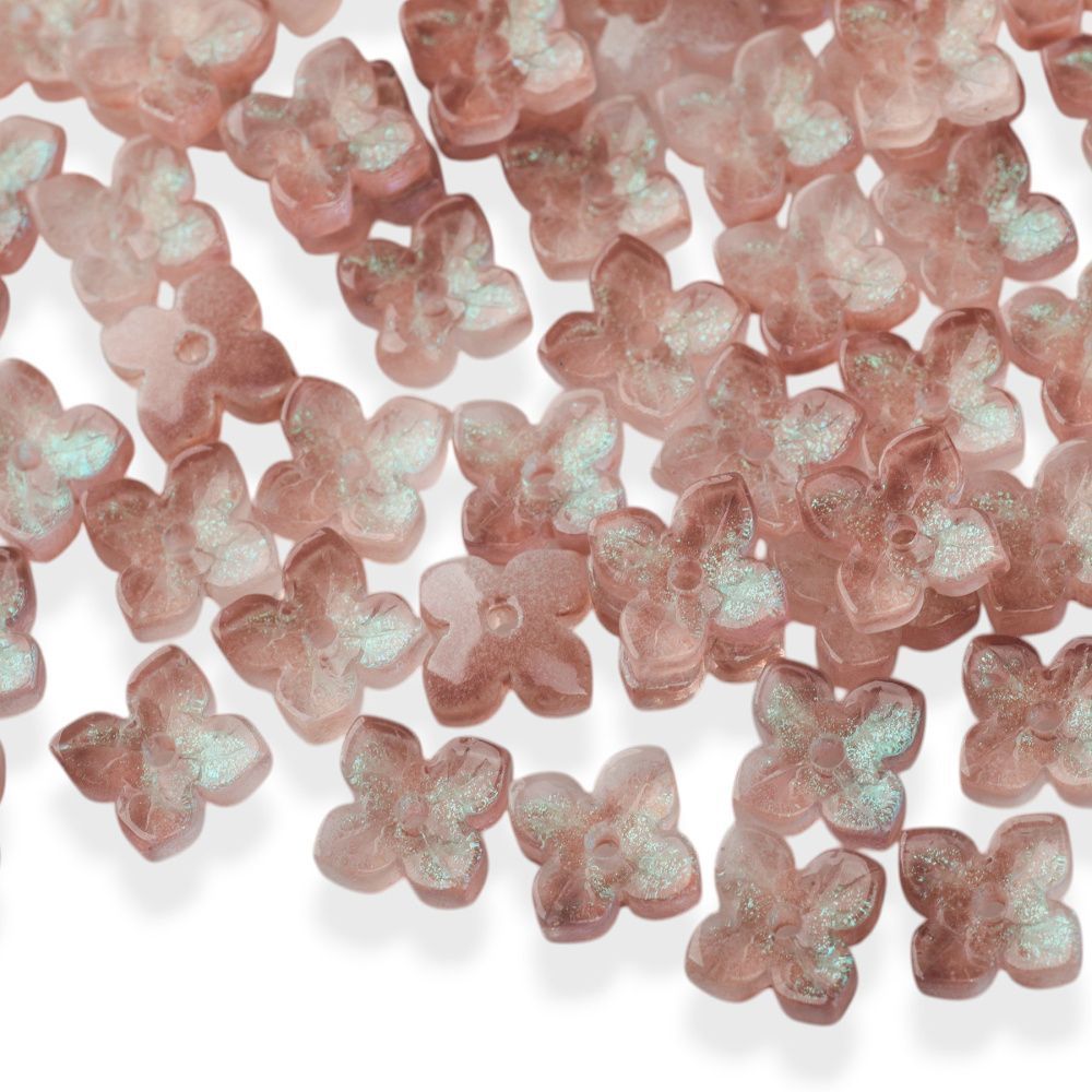 бусина "вероника", стекло, цвет карамельный, 10x10x3.5 мм