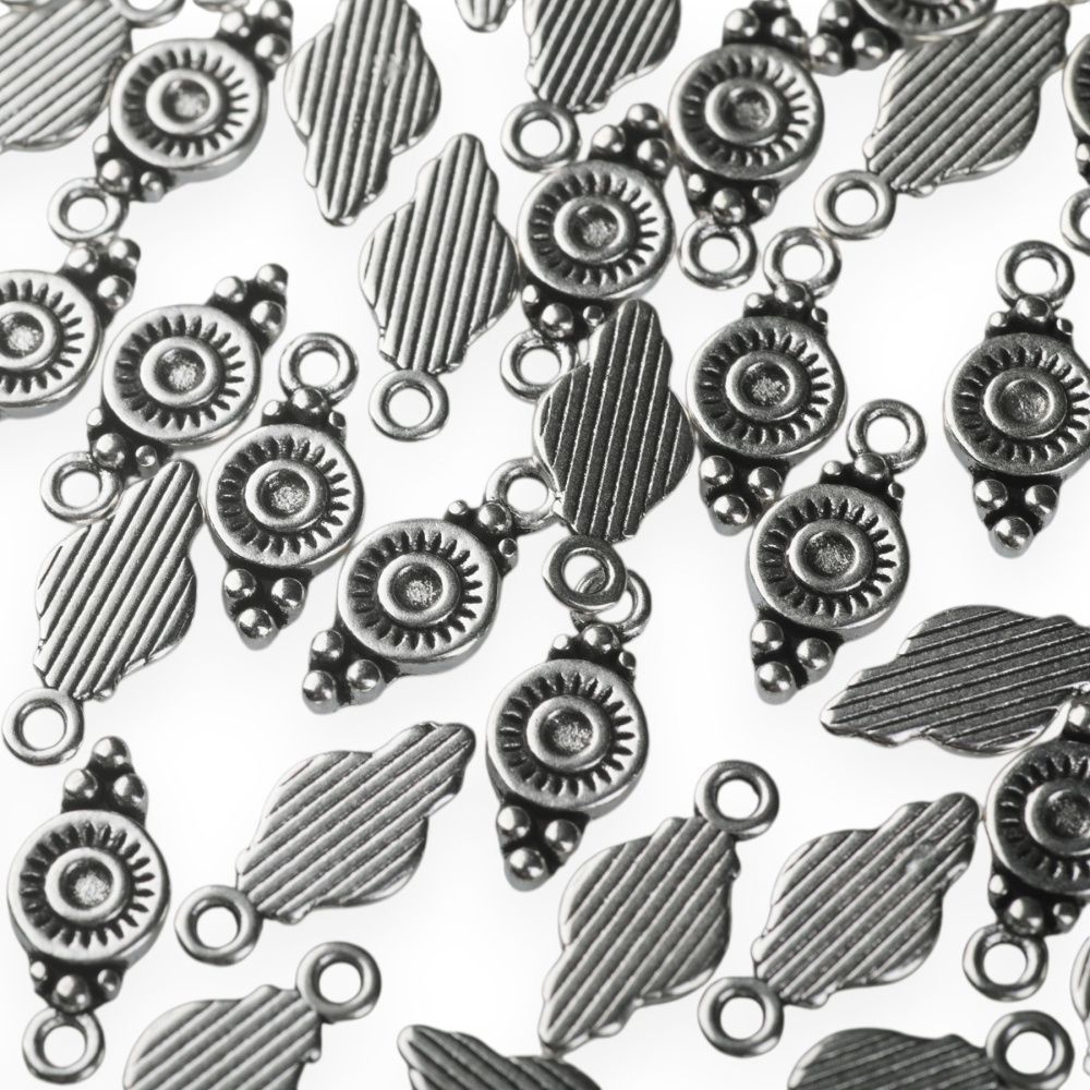 подвеска металл "митра", цвет античное серебро, 16x7x1.5 мм