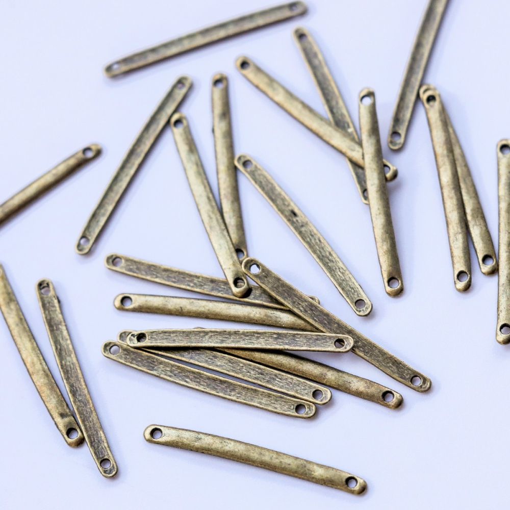 коннектор "жердь", цвет античная бронза, 33x3x1 мм