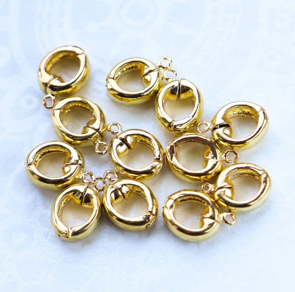 бейл-подвес "овал", с магнитом, цвет золото, 19x13x6 мм