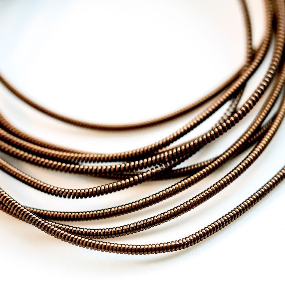 канитель жесткая, цвет коричневая бронза, 1 мм