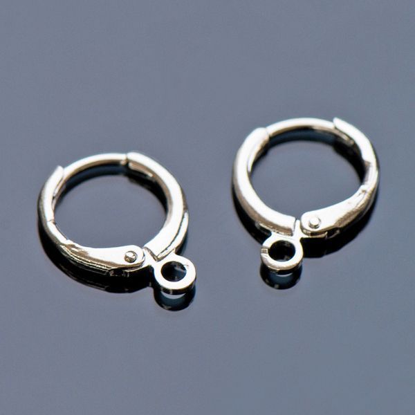 швензы "рондель", покрытие платиной, 14.5x12x1.5 мм 