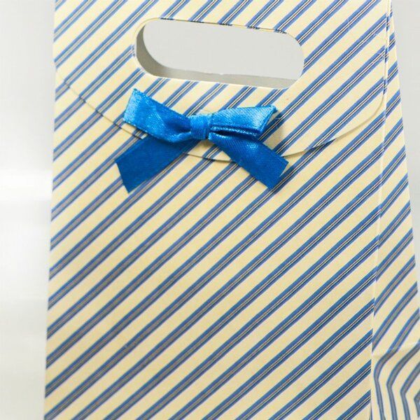 пакет подарочный "страйп", картон, 165х125 мм