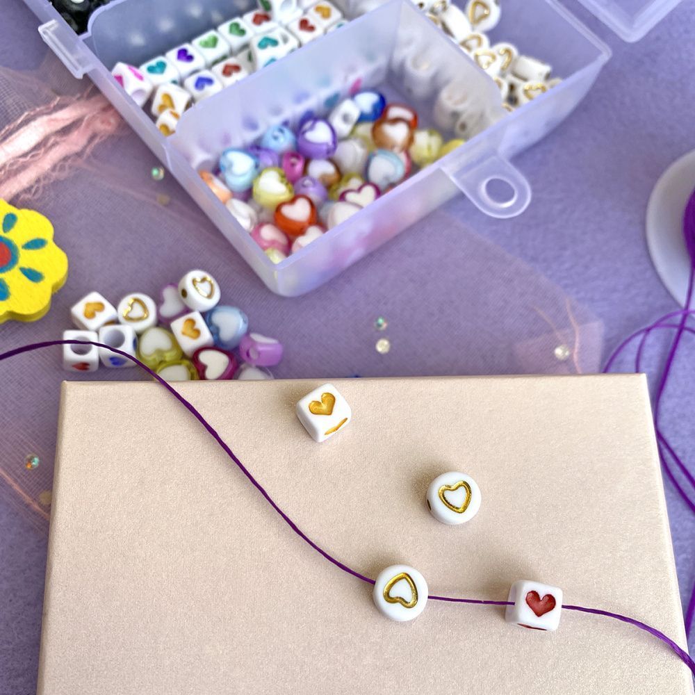 набор бусин в органайзере "виолетта"