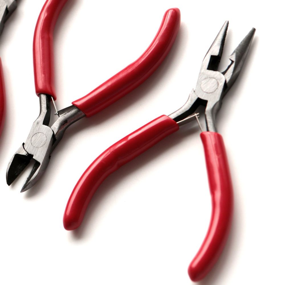 инструмент, набор, красные ручки, 3 шт, 12 см