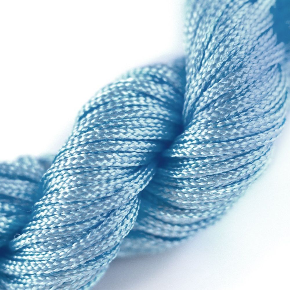 шнур, полиэстер, цвет голубой, 1 мм, уп 26 м  