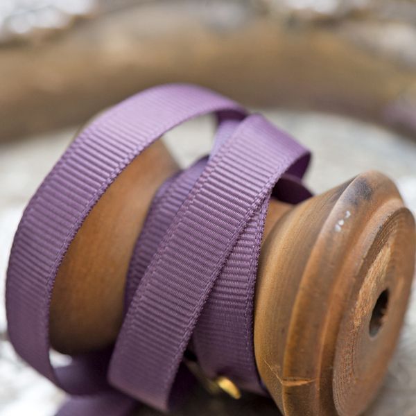 лента репсовая, цвет фиолетовый, ширина 9.5 мм ленты