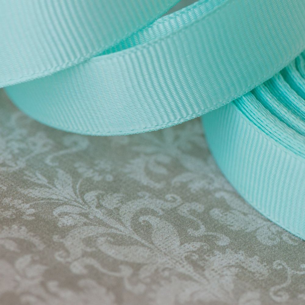 лента репсовая, цвет светлый бирюзовый, ширина 20 мм ленты