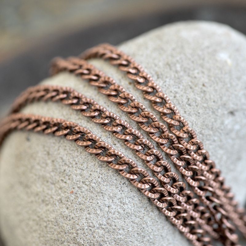 цепочка "мета", цвет красная медь, звено 6x4x1 мм