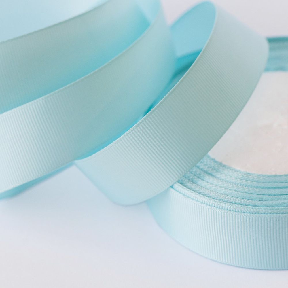 лента репсовая, цвет светлый голубой, ширина 25 мм ленты