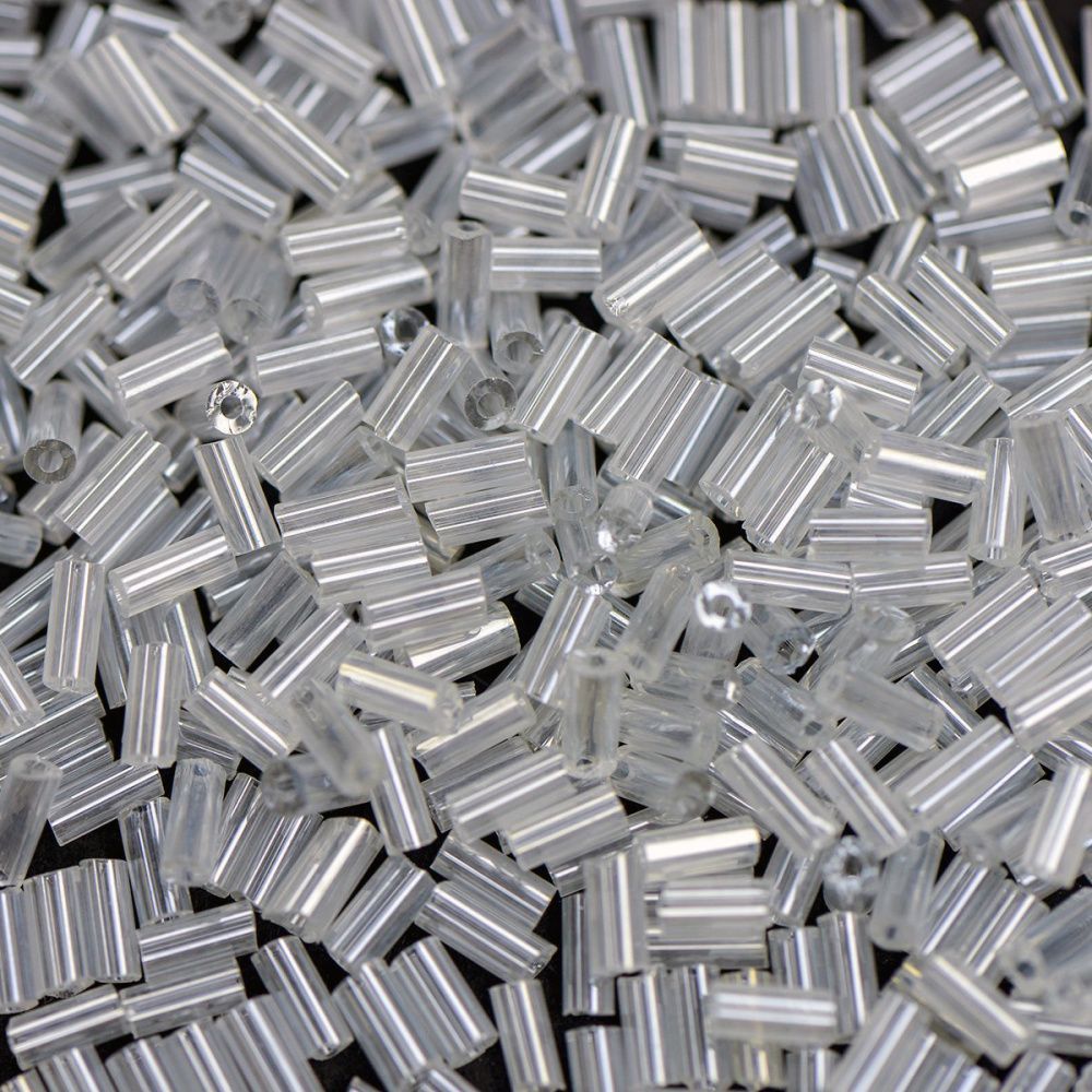 бисер "радуга", стеклярус, цвет прозрачный/перламутровый (уп 7 г)