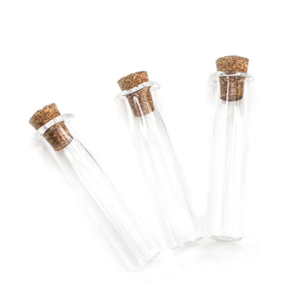 колба с крышкой, прозрачная, 48x10 мм