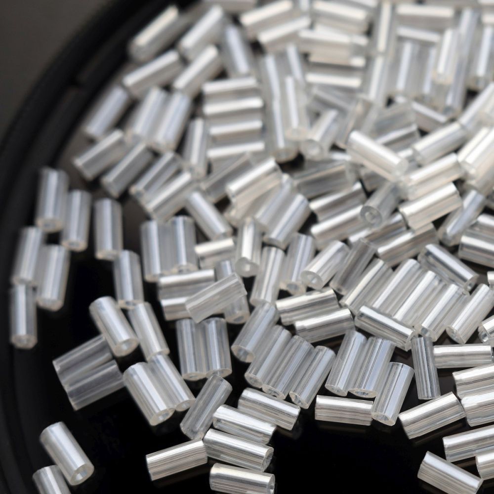 бисер "радуга", стеклярус, цвет прозрачный/перламутровый (уп 7 г)