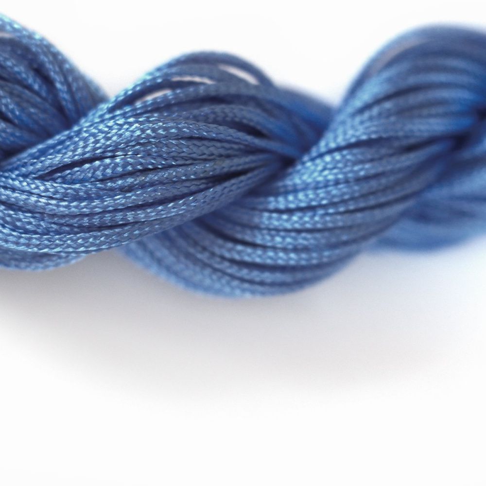шнур, полиэстер, цвет васильковый, 1 мм, уп 26 м  