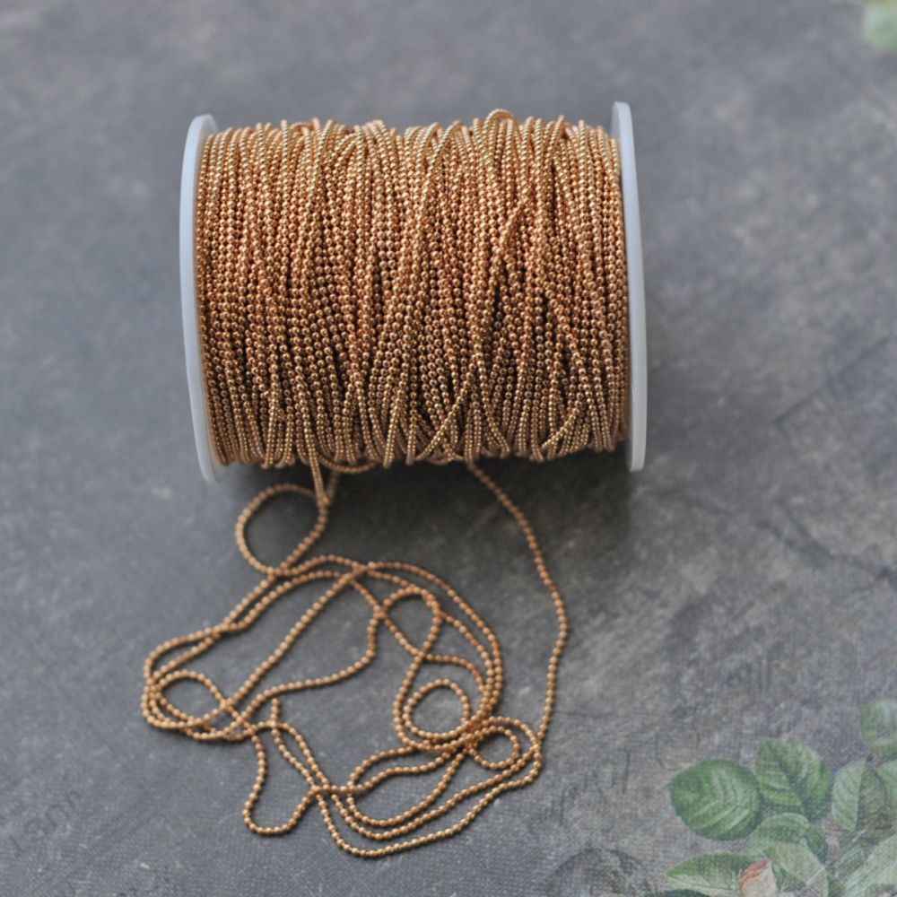 цепочка "шарик", цвет золото светлое, шарик 1.5 мм