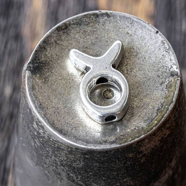 рамка для бусин "рыбка", цвет античное серебро, 13.5x9x3 мм