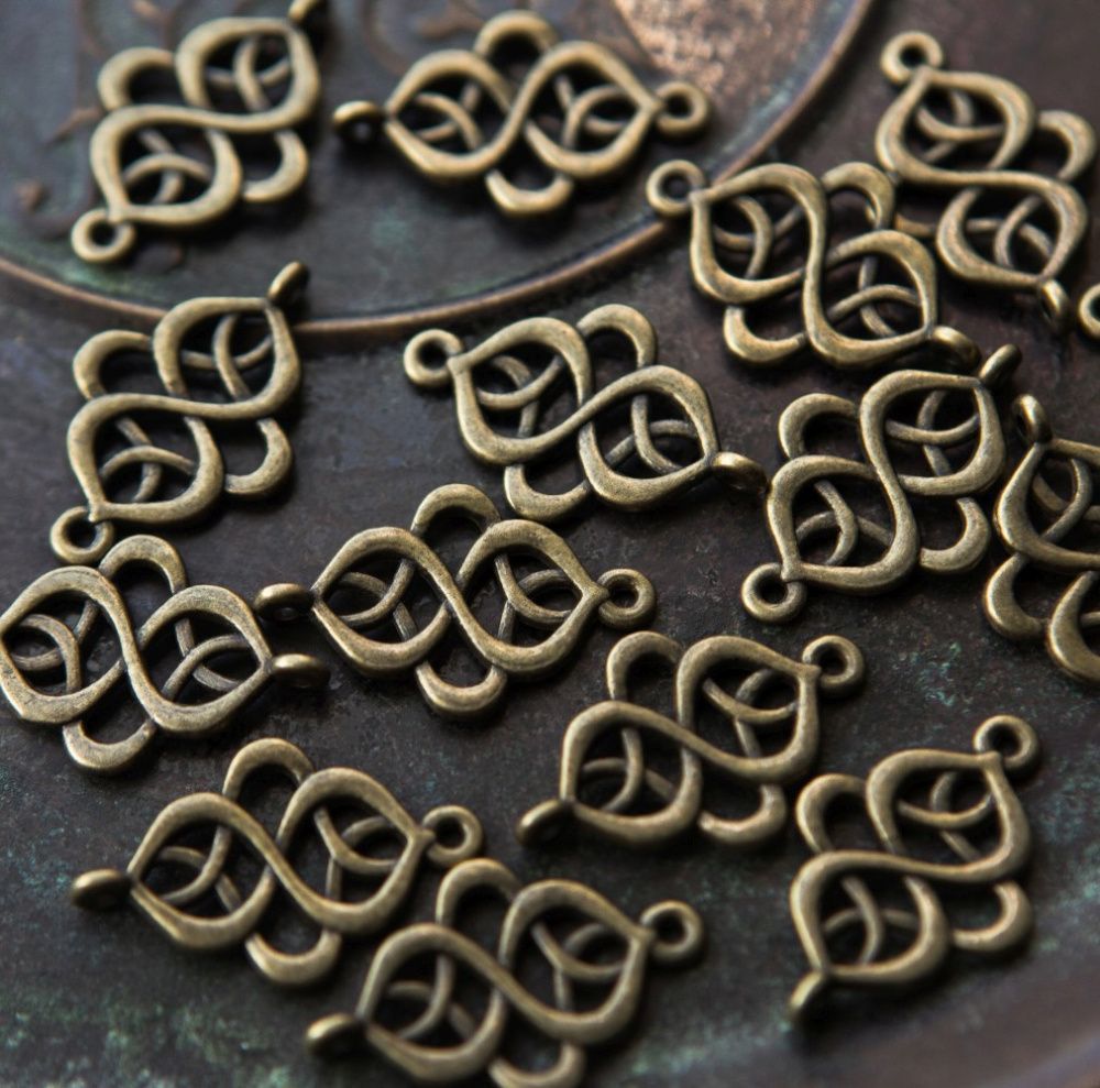 коннектор "арвен", цвет античная бронза, 28x18x2 мм