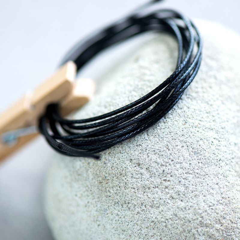 шнур вощеный, цвет черный, 1 мм