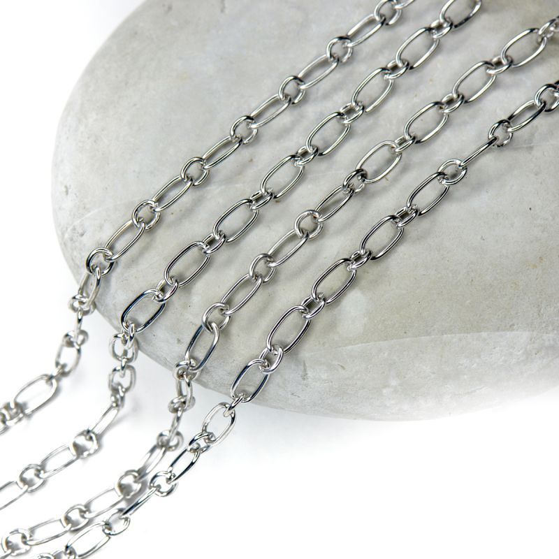 цепочка "венто", цвет платина, 9х5х1 мм