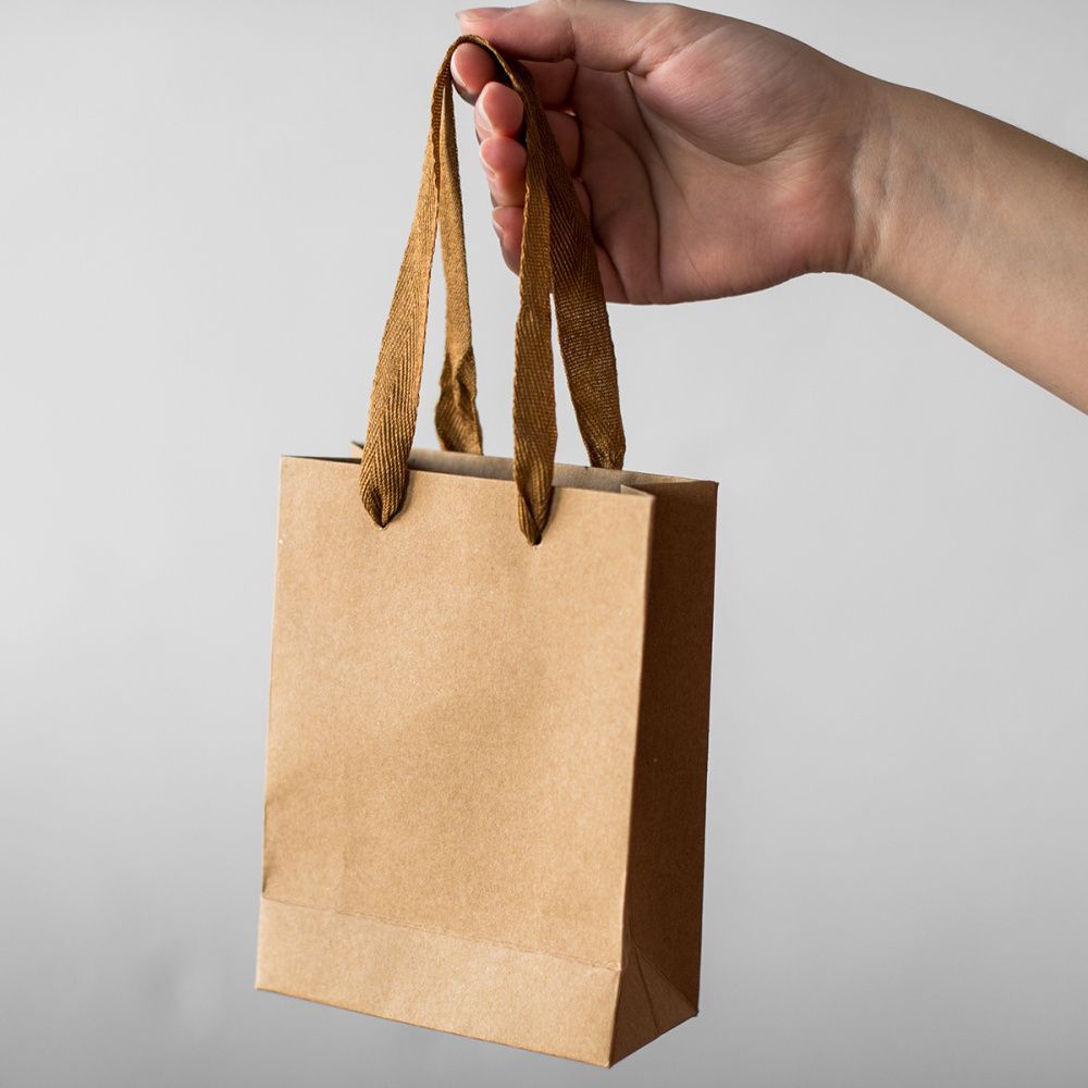 пакет крафт, бумага, 16x12x5.7 см