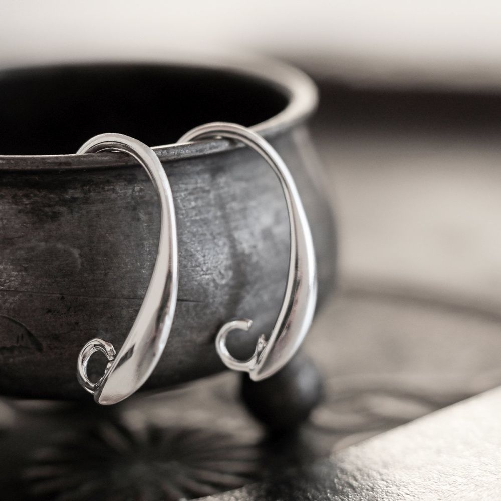 швензы "ласкари", посеребрение, 19x10x2 мм 