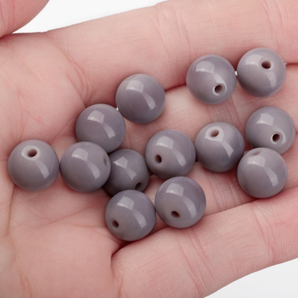 бусина, стекло 10, цвет увядшей розы, 10 мм