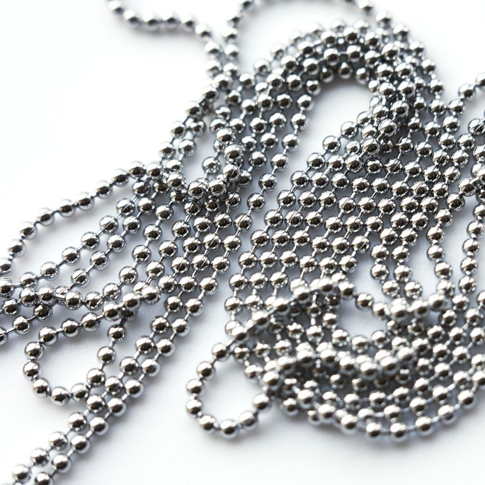 цепочка "шарик 304", цвет стальной, шарик 1.5 мм