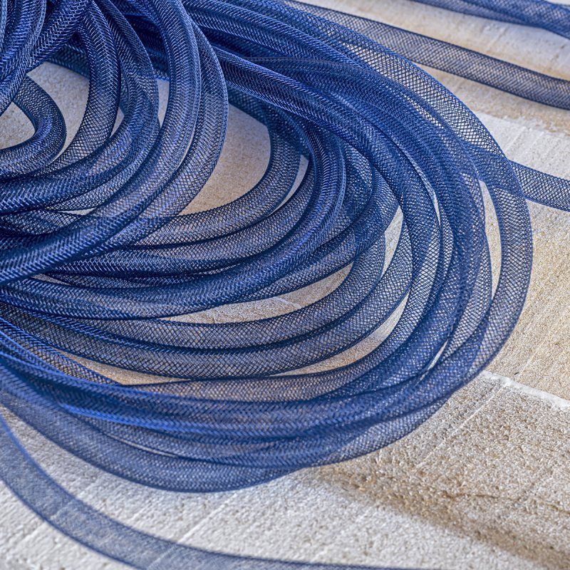 ювелирная сетка, пластик, цвет темно-синий, диаметр 8 мм