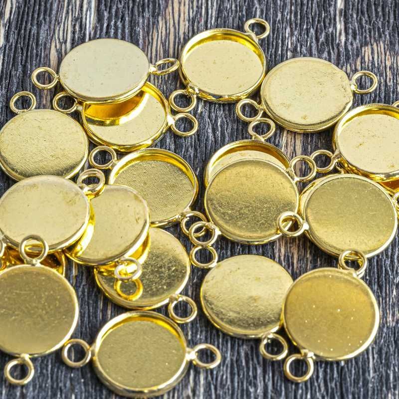 коннектор-сеттинг "лима", цвет золото, 22x14x2 мм