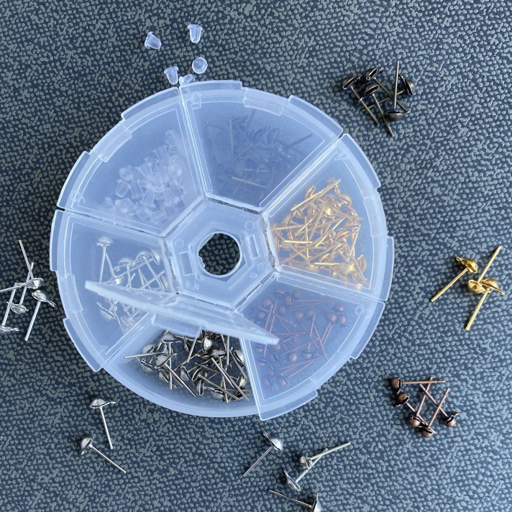 набор пуссеты с застежками в органайзере