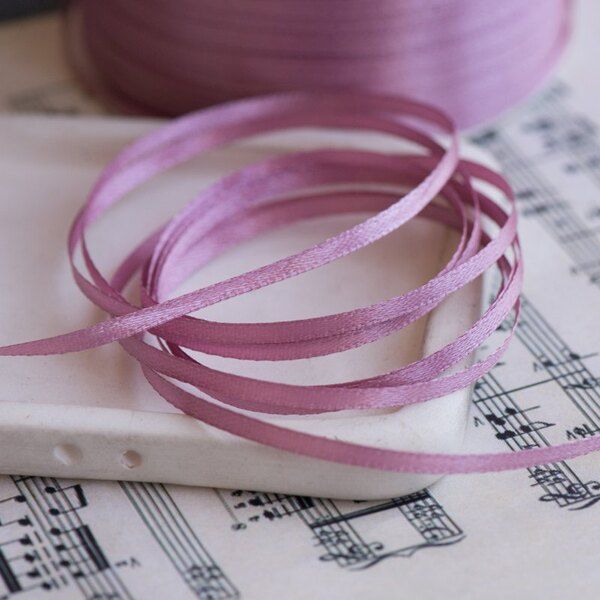 лента, атлас, цвет увядшей розы, ширина 3 мм ленты