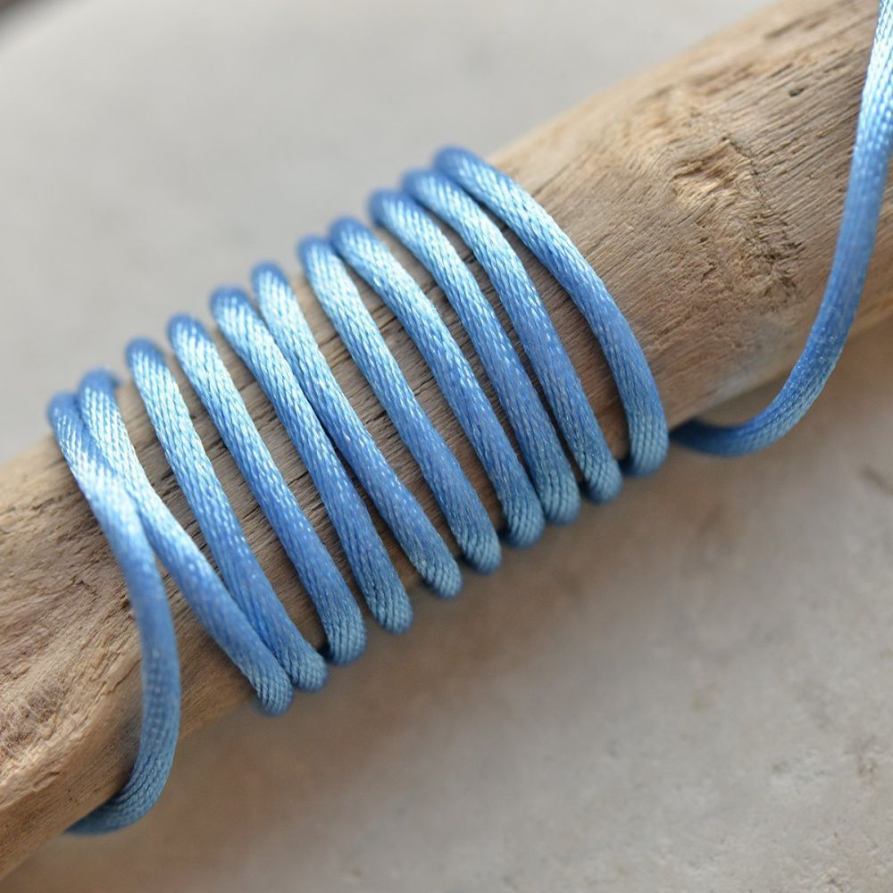 шнур атласный для кумихимо, цвет белый, 2 мм