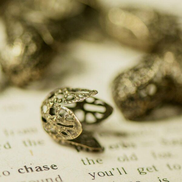 колпачок для бусин "бутон", цвет античная бронза, 11x10x12 мм