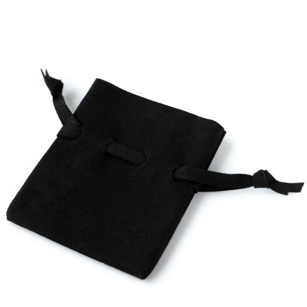 мешочек для украшений, микрофибра, цвет черный, 8x7 см