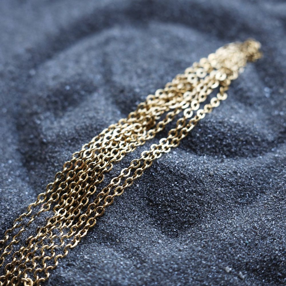 цепочка "овал 304", цвет золото, звено 2.5x2x0.5 мм