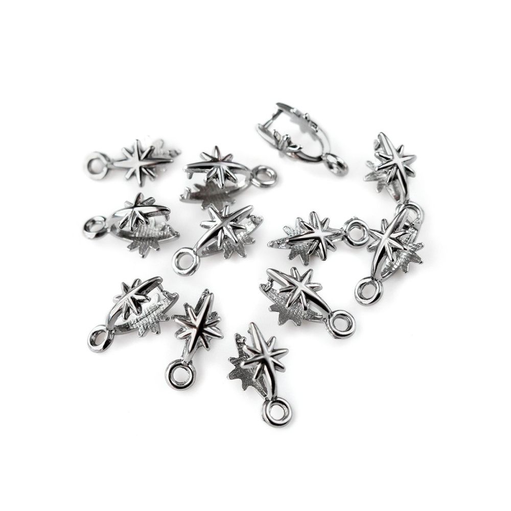 бейл "звезда", 304 stainless steel, цвет стальной, 13x6 мм