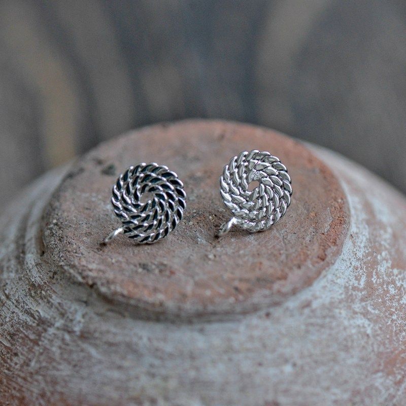 пуссеты "аида", покрытие платиной, 15x12 мм