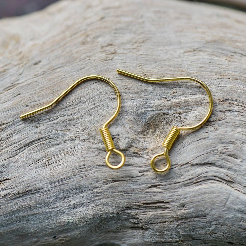 швензы "спираль", цвет золото, 14.5 мм