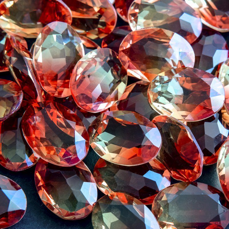 кабошон стекло кристалл, овальный, цвет turmaline #6, 18х13 мм