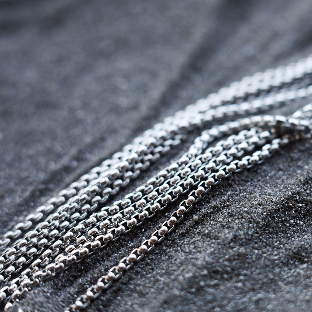 цепочка "венецианская цепь 304", цвет стальной, звено 2x2x1 мм