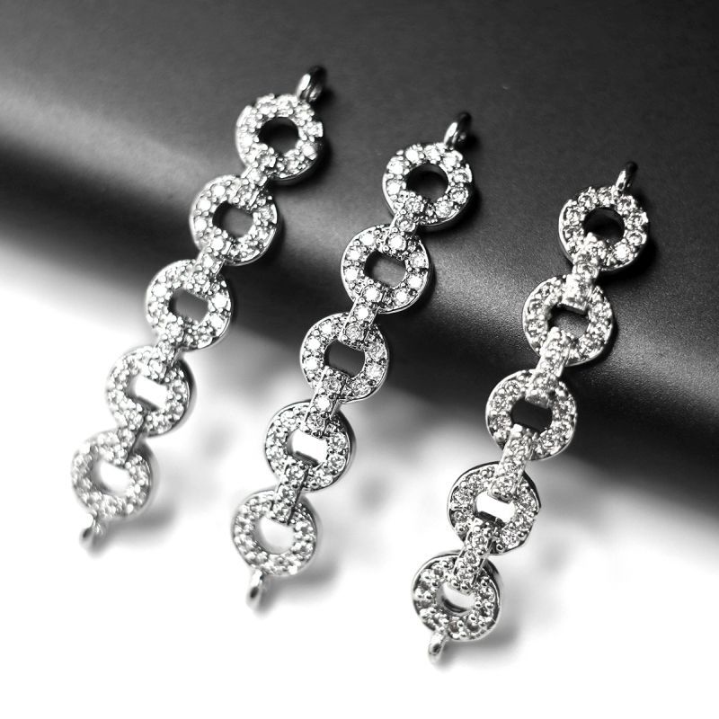 коннектор "анелли", покрытие платина/циркон, 6x33x2.5 мм