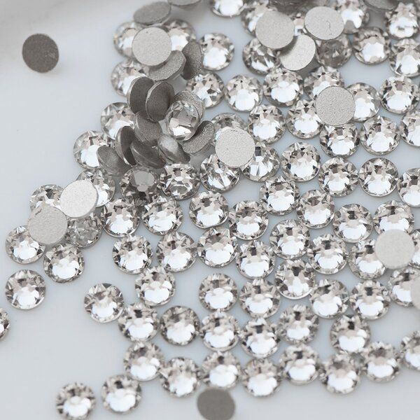 стразы клеевые холодной фиксации люкс, cristal, ss16