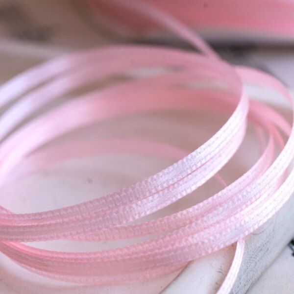 лента, атлас, цвет розовый светлый, ширина 3 мм ленты